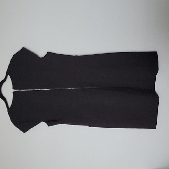 Loft size 14 black twill Officecore Witchy sheath dress - Picture 8 of 8